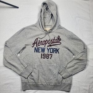 Aeropostale 1987 New York Pullover Hoodie Mens Size Medium Gray